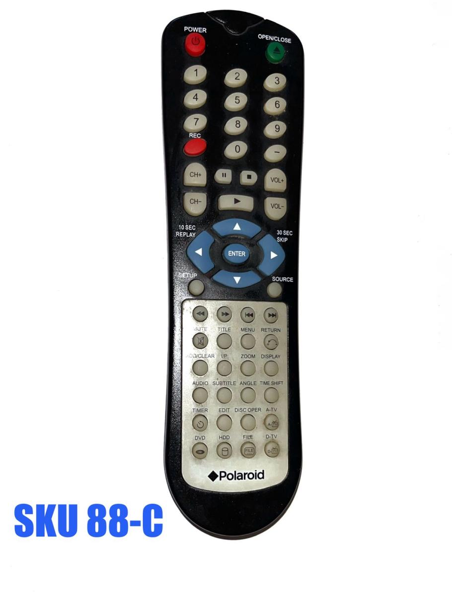 CONTROL REMOTO ORIGINAL PARA TV POLAROID / DVDR - HDD / NUMERO DE PARTE JX-3009A / MODELO DRA-01601A
